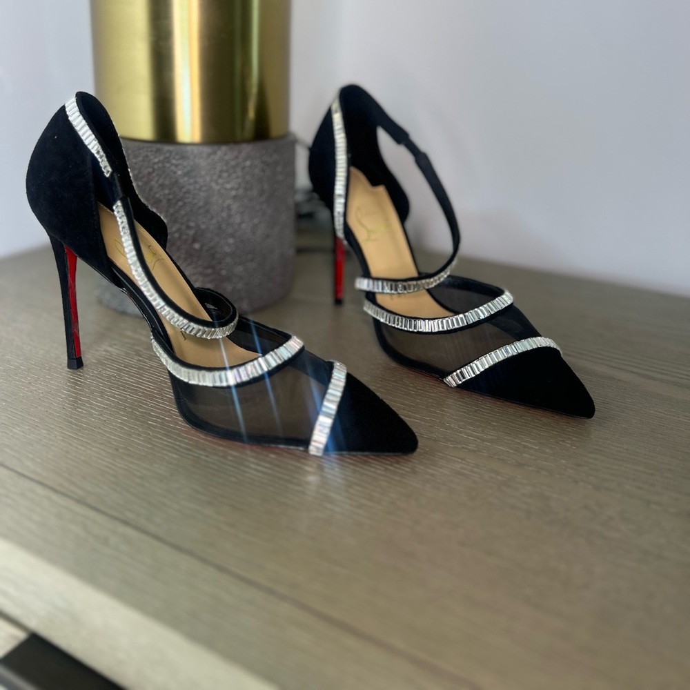 Christian Louboutin Chiara Diams 100Crystal Cross Strap